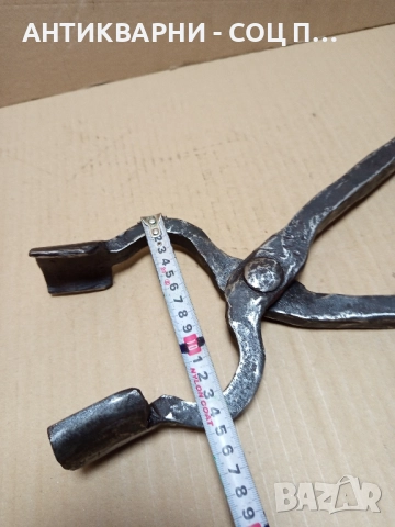 Стари Големи Ръчно Ковани Ковашки Клещи., снимка 18 - Антикварни и старинни предмети - 51645725