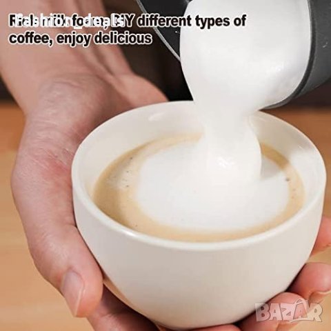 Нов Електрически пенообразувател на мляко 300ml/450W Кана Кафе Лате Шоколад, снимка 4 - Други стоки за дома - 41434196