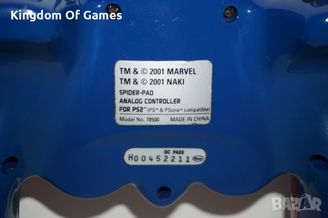 Оригинален джойстик Spider-Man Marvel Naki за Playstation 2  ТЕСТВАН И РАБОТЕЩ, снимка 12 - Аксесоари - 41291690