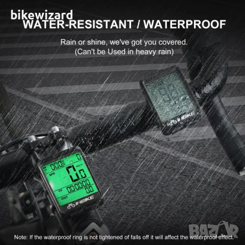Безжичен велосипеден компютър, скоростомер, километраж, водоустойчив LCD дисплей НОВ, снимка 4 - Аксесоари за велосипеди - 53458425