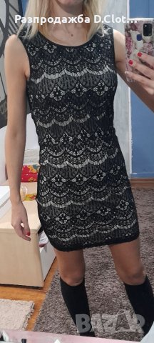 Дантелена рокля XS/S, снимка 3 - Рокли - 39007781