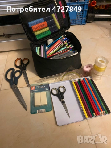 Спешно! Пълен комплект за рисуване и писане – 1 бр. органайзер (чантичка), снимка 2 - Ученически пособия, канцеларски материали - 53394994