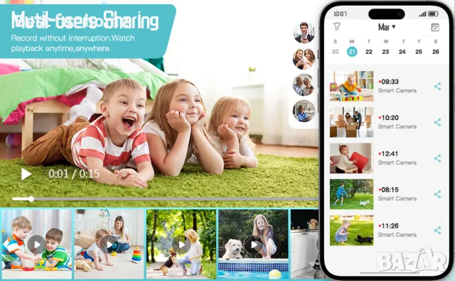 BEENOCAM 4K соларна автономна въртяща се камера със соларен панел, снимка 8 - Камери - 47780093