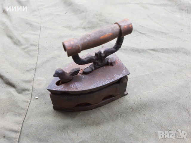 Ютия на жар с петел малка, снимка 2 - Антикварни и старинни предмети - 53283863