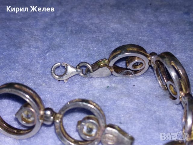 СКЪПОЦЕННА СРЕБЪРНА ФешънАРТ ГРИВНА СРЕБРО925 с ФАСЕТИРАНИ ЦИРКОНИ ЧАСТ от БИЖУТЕРИЕН КОМПЛЕКТ 30672, снимка 6 - Гривни - 40576660