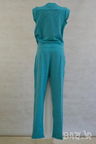 Син тюркоазен дамски гащеризон марка Numoco - M, снимка 3 - Гащеризони - 42533145