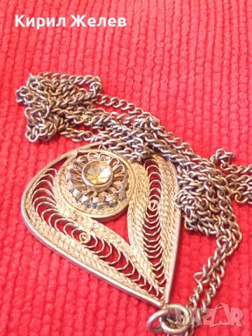 СТАР СРЕБЪРЕН ФИЛИГРАНЕН МЕДАЛЬОН с ВЕРИЖКА МАЙСТОРСКА РАБОТА 2037, снимка 9 - Антикварни и старинни предмети - 30343453