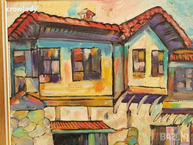 Цвятко Цветков Стория двор Възрожденска къща с маслени бои, снимка 4 - Картини - 41645000