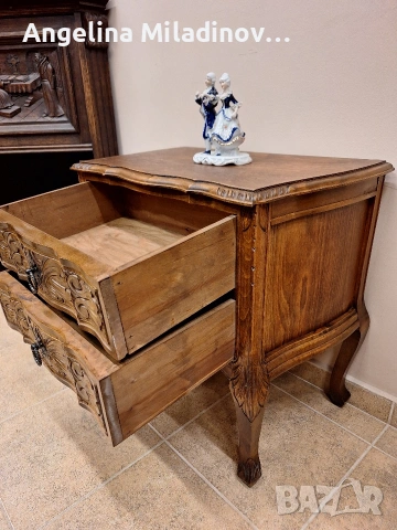 Скрин дъб с богата дърворезба , снимка 7 - Скринове - 53773353