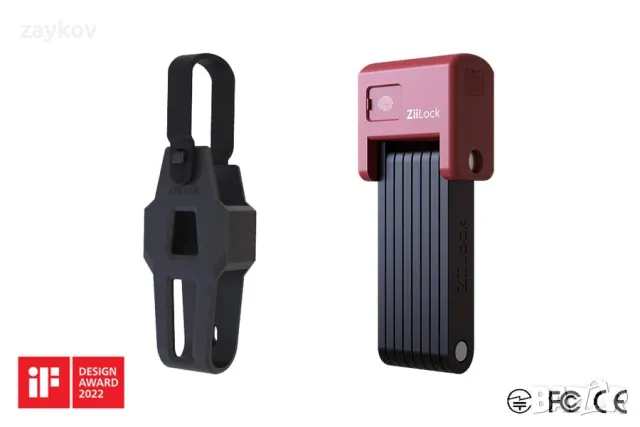 ZiiLock X | Интелигентна сгъваема ключалка за велосипед с пръстов отпечатък, снимка 2 - Аксесоари за велосипеди - 48762705