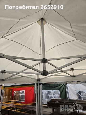 Професионални шатри 3х3, 3х4,5 3х6м алуминиева конструкция непромокаемо платнище Цена 999лв/510,78€, снимка 6 - Палатки - 48468912