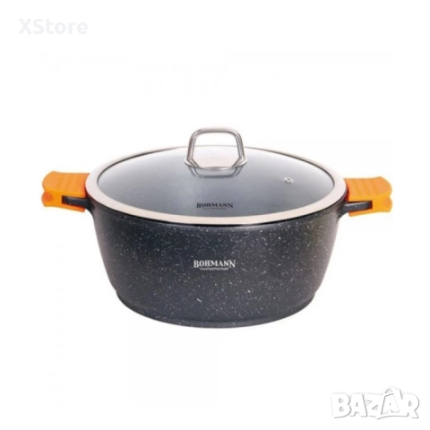 Тенджера Bohmann BH 7350-36 MRB, 40см.-17.5л. лят алуминий, силиконови дръжки, снимка 3 - Съдове за готвене - 52507117