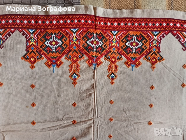 Покривки "Българска бродерия", - Разтегателна голяма стабилна маса, Покривка за спалня 200 х 220 см., снимка 9 - Декорация за дома - 49104918