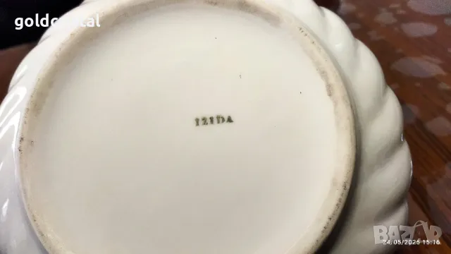 Стар български порцелан голяма купа , снимка 3 - Антикварни и старинни предмети - 50415566
