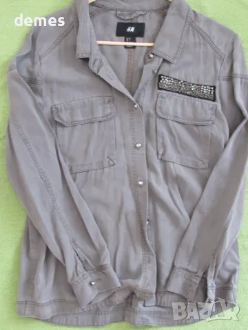 Дамска блуза цвят петрол Н&М размер 38, снимка 7 - Блузи с дълъг ръкав и пуловери - 48384483