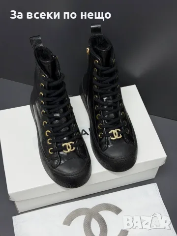 Chanel Дамски Боти Тип Спортно-Елегантни Кецове Шанел - Различни Цветове Код E179, снимка 8 - Дамски боти - 55948206