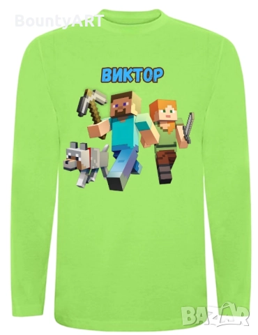 Персонализирана детска тениска Майнкрафт, снимка 3 - Детски тениски и потници - 50226405