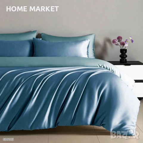 Луксозен комплект от висококачествен памучен сатен Комплектът е от 4 части и съдържа: 1 бр. долен ча, снимка 11 - Спално бельо - 52527386