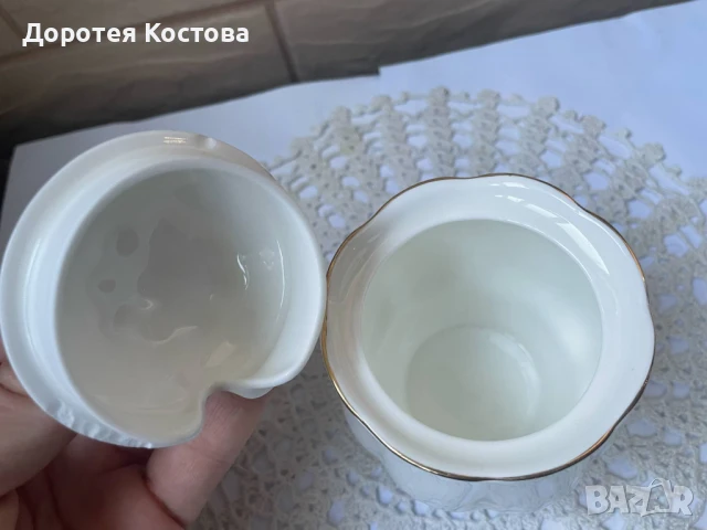 ROYAL ALBERT красива захарница от костен порцелан от Англия, снимка 8 - Антикварни и старинни предмети - 50587141