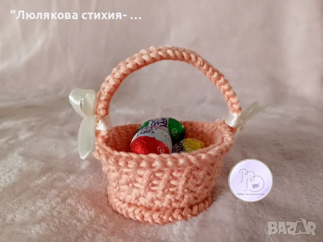 Декоративна плетена кошничка, снимка 12 - Други - 49715655