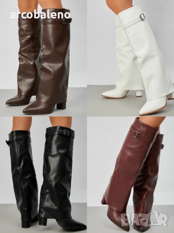 Дамски ботуши на висок ток, 4цвята 