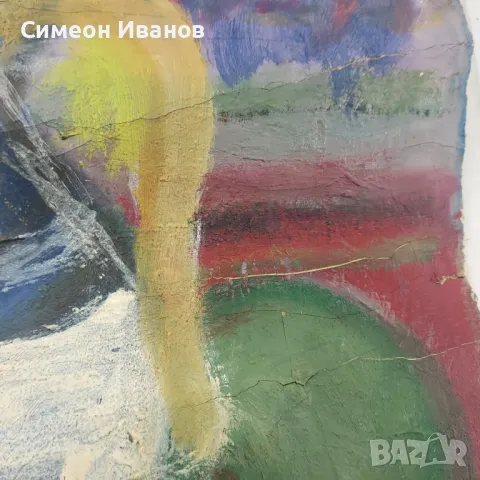 Интересна стара картина на платно SG2008, снимка 6 - Картини - 47576336