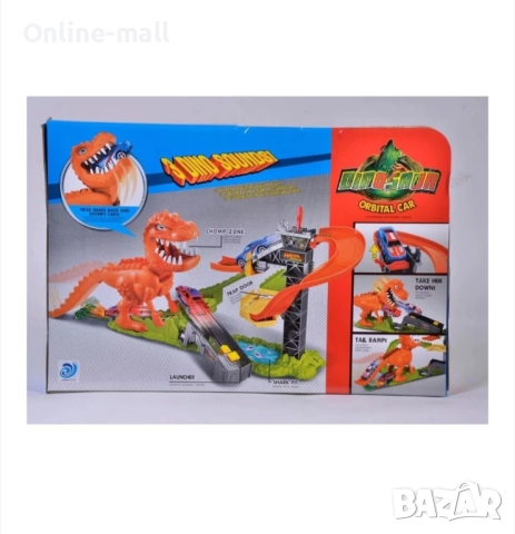Детска писта Orbital Car с динозавър и количка, снимка 3 - Коли, камиони, мотори, писти - 51531132