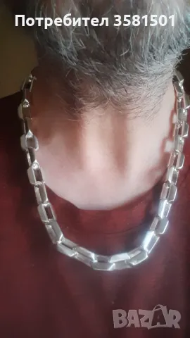 126/Сребърен Синджйр-113гр.🇧🇬, снимка 3 - Колиета, медальони, синджири - 47645102