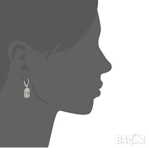 Обеци с циркони и кристали, висящи, позлатени, снимка 3 - Обеци - 42112260