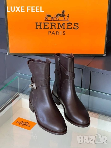 HERMES 💎Дамски Боти , снимка 10 - Дамски боти - 53287690