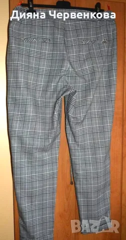 👖 Дамски летен панталон каре – бяло, черно и сиво; 3XL÷4XL | БГ № 52÷54, снимка 3 - Панталони - 41901134