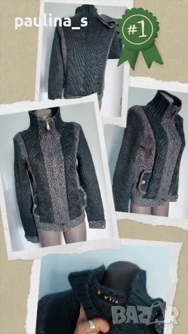 Уникална блестяща жилетка от рами и вълна с ламе "Vila" / голям размер 