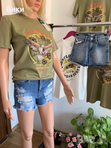 Бяла тениска Only , снимка 3 - Тениски - 41224507