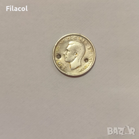 Канада 25 цента 1940 година, снимка 2 - Нумизматика и бонистика - 51559476