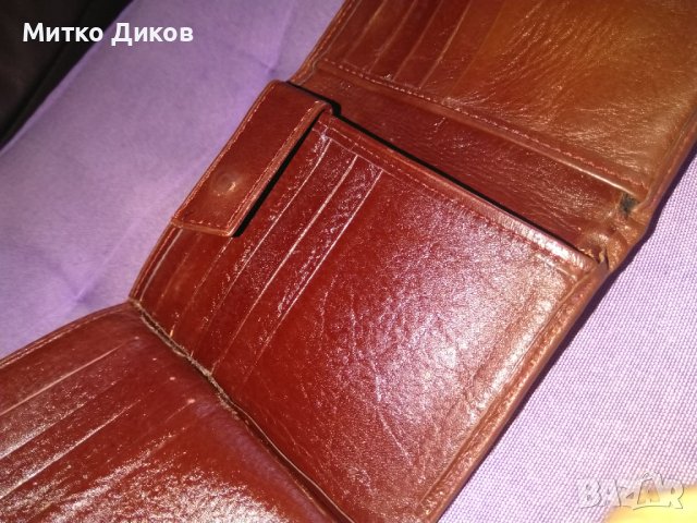 Портфейл Капраз естествена кожа 120х100мм-много прегради за карти, снимка 6 - Портфейли, портмонета - 42505219