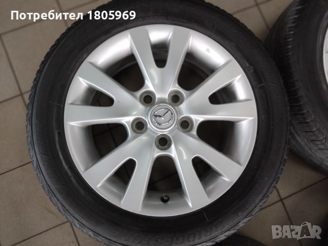 4бр. ал. джанти Mazda (оригинални) 5x114,3 , 6,5x16 , ET52,5 , централен отвор 67,1мм, снимка 2 - Гуми и джанти - 51795416