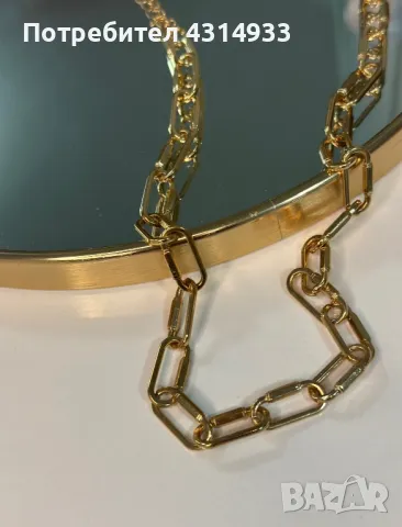 Златисто колие, снимка 3 - Колиета, медальони, синджири - 48161211