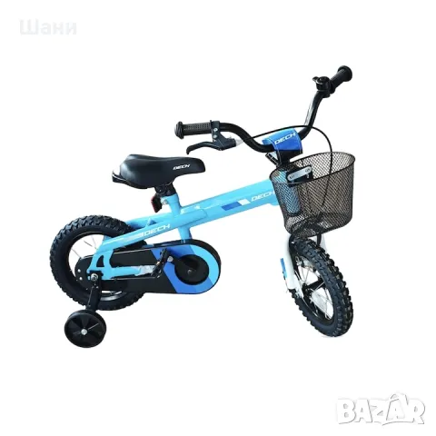 Детски велосипед Dech, 12”, помощни колела, Син, снимка 3 - Детски велосипеди, триколки и коли - 49501603