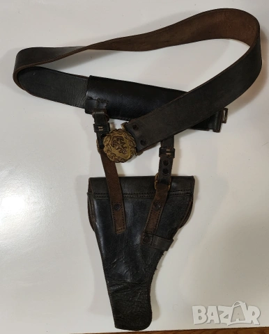 Кожен кобур за пистолет с колан , снимка 7 - Антикварни и старинни предмети - 53802353