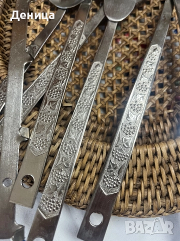 Набор за кухня от СССР Размери от 24.5 см до 35 см 6 прибора за сервиране + закачалка , снимка 4 - Прибори за хранене, готвене и сервиране - 51815613