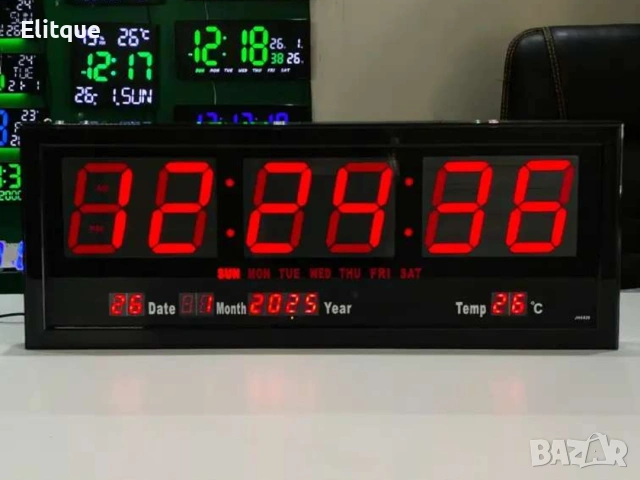 Голям електронен часовник за стена JH3615