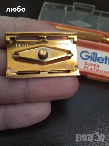 Самобръсначка GILLETTE USA във Златно Покритие , снимка 5 - Антикварни и старинни предмети - 44419749