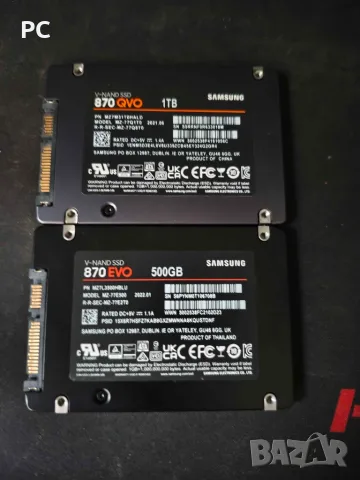 SSD 1TB/512GB Samsung 870 EVO SATA Тествано 84 дни като ново 98% 3 3бр.