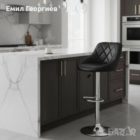 Бар стол с регулируема височина и въртяща функция – комфорт и стил за дома и заведения, снимка 2 - Столове - 53228647