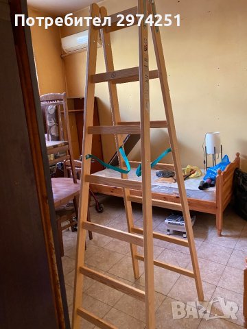 Професионална дървена стълба нова, снимка 2 - Бояджийски услуги - 41762401