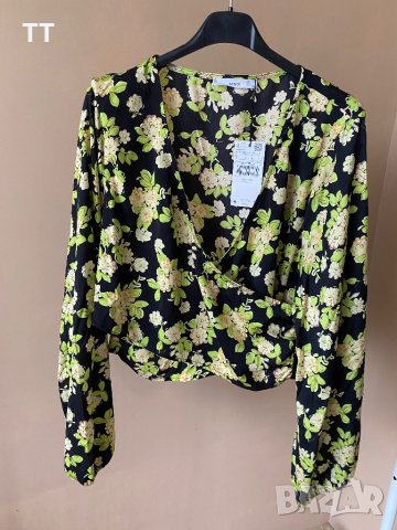 Дамска къса риза Манго размери М и Л, снимка 1