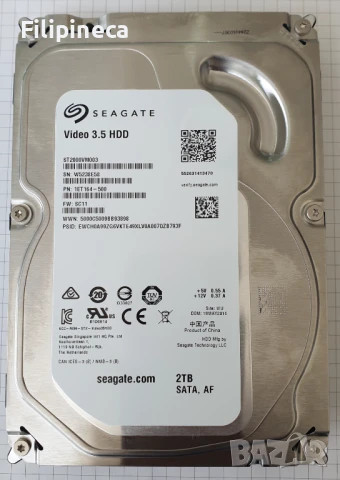 Seagate video 3.5 hdd 2tb hard disk , хард диск, снимка 1