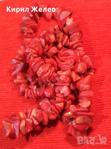 ПРЕКРАСНО СКЪПОЦЕННО ВИНТИДЖ АРТ КОЛИЕ от НАТУРАЛЕН ЧЕРВЕН КОРАЛ БИЖУ РЪЧНА ИЗРАБОТКА 15376, снимка 17 - Колиета, медальони, синджири - 41753198