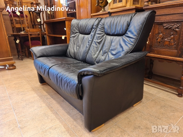 Диван двойка естествена кожа , снимка 3 - Дивани и мека мебел - 52710582