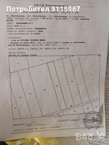 Земеделска земя в Благоевград